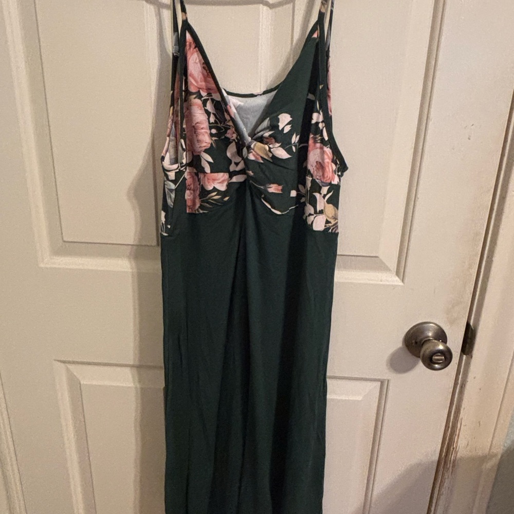 S6 SHEIN Curve Dark Green knee length Dress
